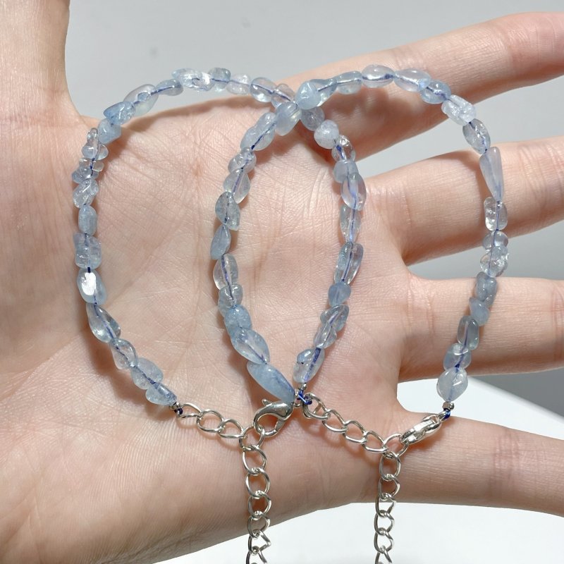 Labradorite Aquamarine Chips Bracelet 0.1 - 0.2in(3 - 5mm) Wholesale - Wholesale Crystals