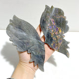 Labradorite Butterfly Wing Carving With Stand - Wholesale Crystals