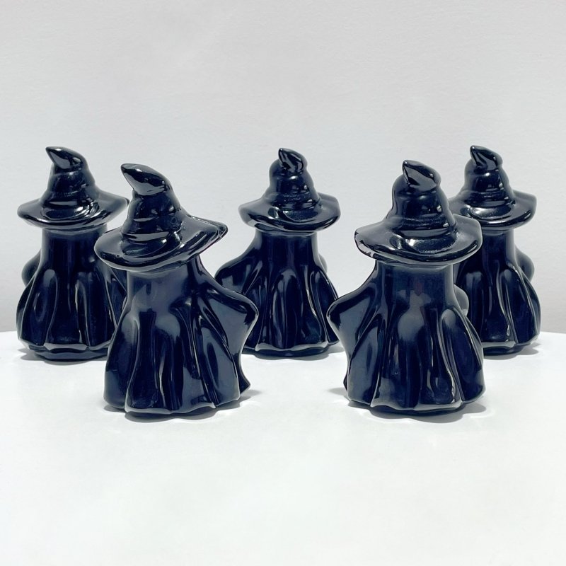 Large 10cm Mirror - like Polishing Obsidian Wizard Ghost Halloween Carving Wholesale - Wholesale Crystals