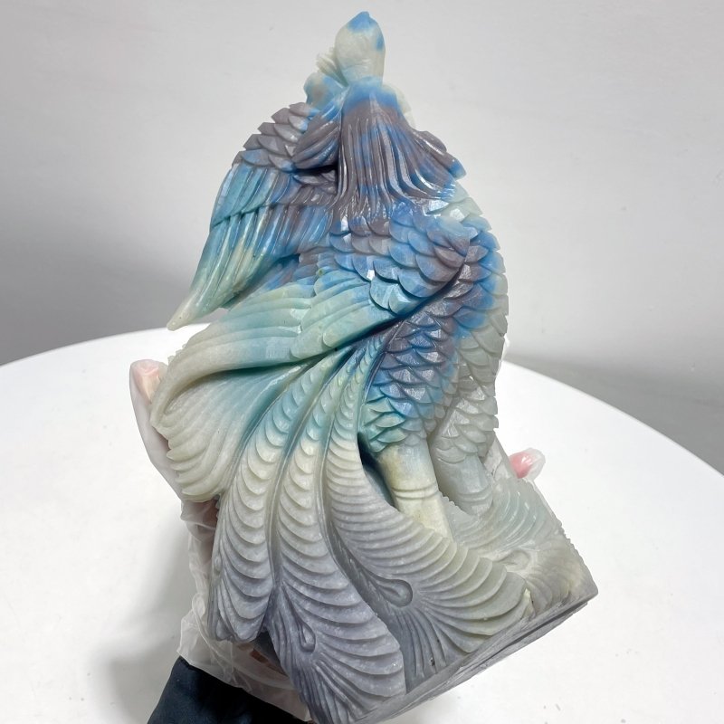 Large Blue Trolleite Phoenix Carving - Wholesale Crystals