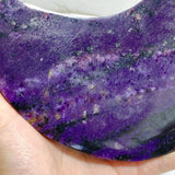 Large Charoite Moon Carving With Stand 1 -Wholesale Crystals
