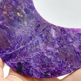 Large Charoite Moon Carving With Stand 10 -Wholesale Crystals