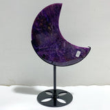 Large Charoite Moon Carving With Stand 10 -Wholesale Crystals