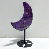 Large Charoite Moon Carving With Stand 10 -Wholesale Crystals