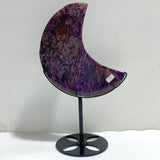 Large Charoite Moon Carving With Stand 11 -Wholesale Crystals