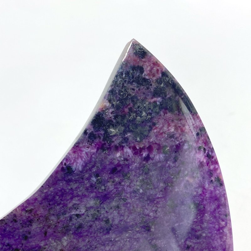 Large Charoite Moon Carving With Stand 2 -Wholesale Crystals