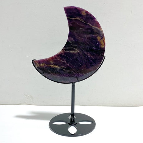 Large Charoite Moon Carving With Stand -Wholesale Crystals