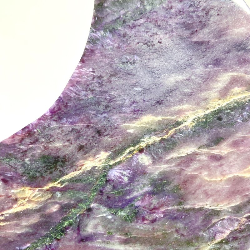 Large Charoite Moon Carving With Stand -Wholesale Crystals