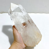 Large Clear Quartz Point Raw Bottom With Stand B3 -Wholesale Crystals