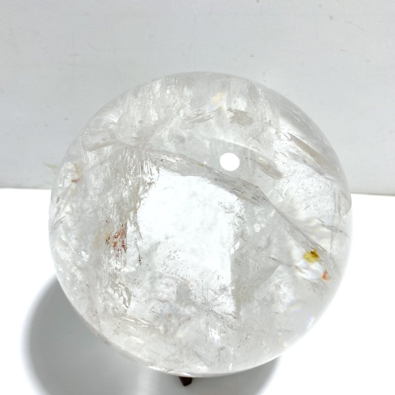 Large Clear Quartz Sphere With Big Rainbow For Collection - Wholesale Crystals