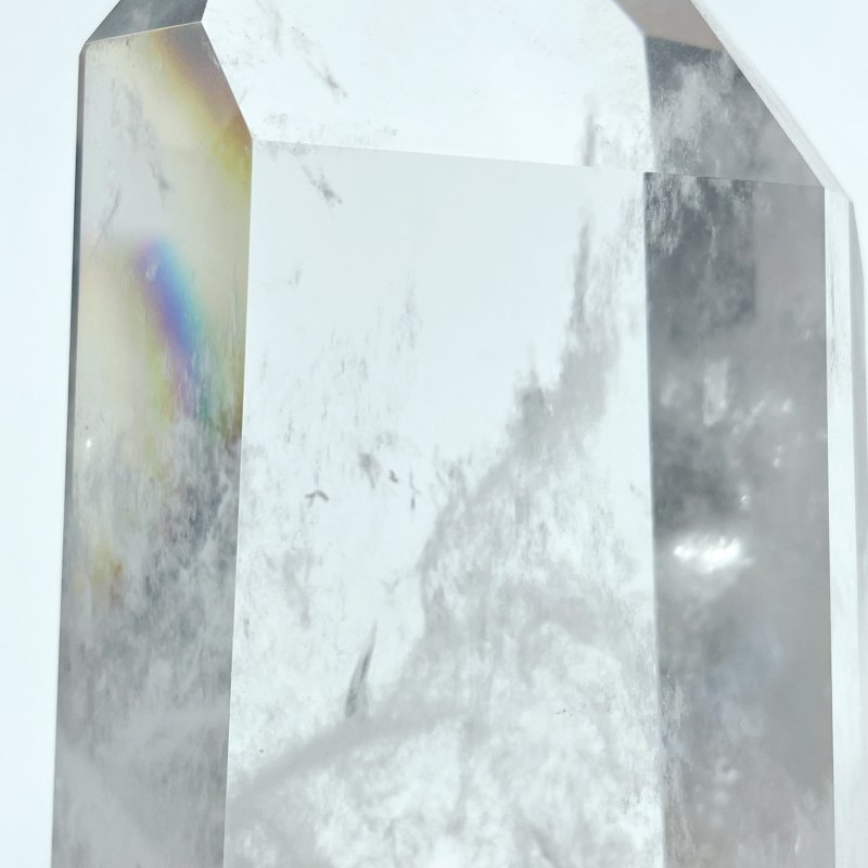 Large Clear Quartz Tower Point Ornaments With Stand - Wholesale Crystals