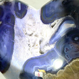 Large Geode Druzy Volcano Agate Heart With Stand (UV - Reactive) - Wholesale Crystals