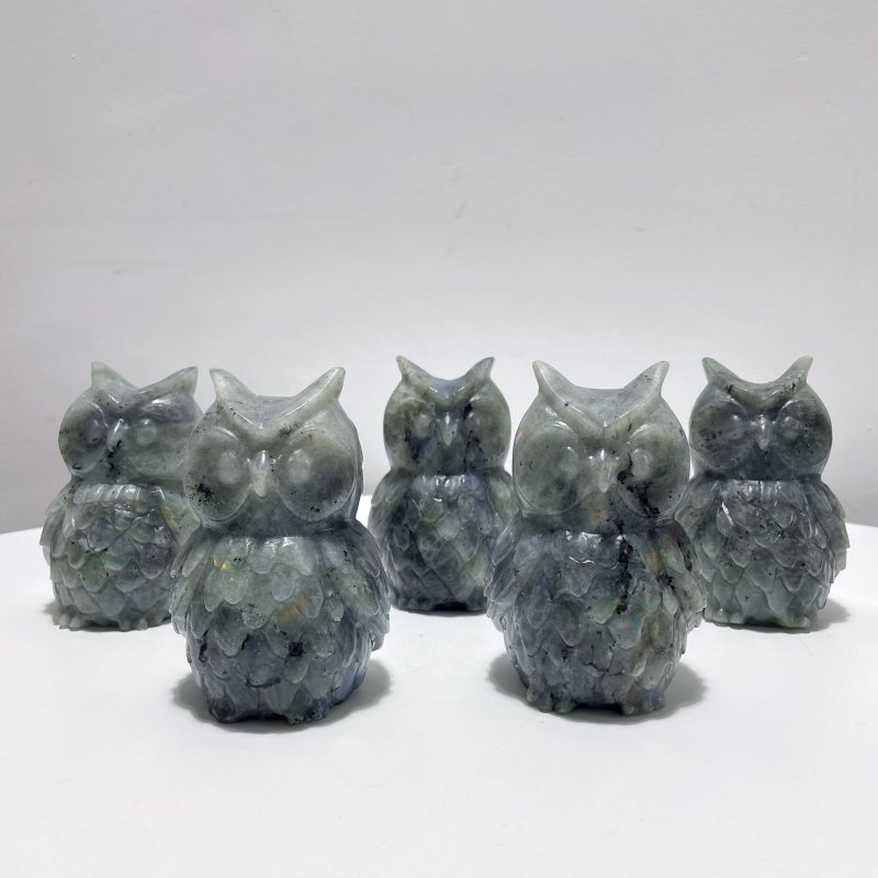 Large Labradorite Owl Carving Wholesale - Wholesale Crystals