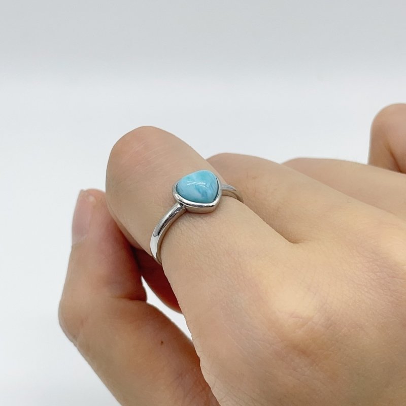 Larimar Heart Ring Crystal Wholesale - Wholesale Crystals