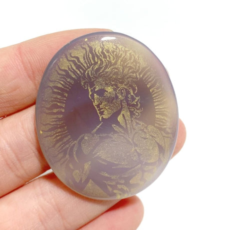 Laser Printing Golden Twelve Olympians Agate Stone DIY Accessories Wholesale - Wholesale Crystals