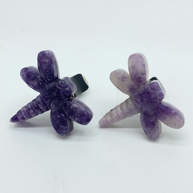 Lepidolite Dragonfly Car Air Vent Clip Wholesale -Wholesale Crystals