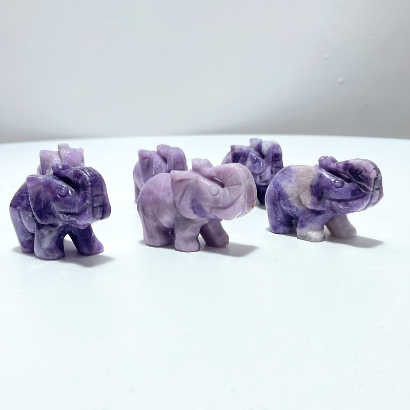 Lepidolite Elephant Carving Wholesale - Wholesale Crystals