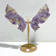 Lepidolite Mixed Quartz Butterfly Wing Carving With Stand - Wholesale Crystals