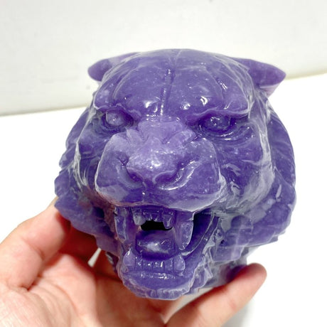 Lepidolite Wolf Head Carving Wholesale - Wholesale Crystals