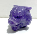 Lepidolite Wolf Head Carving Wholesale - Wholesale Crystals