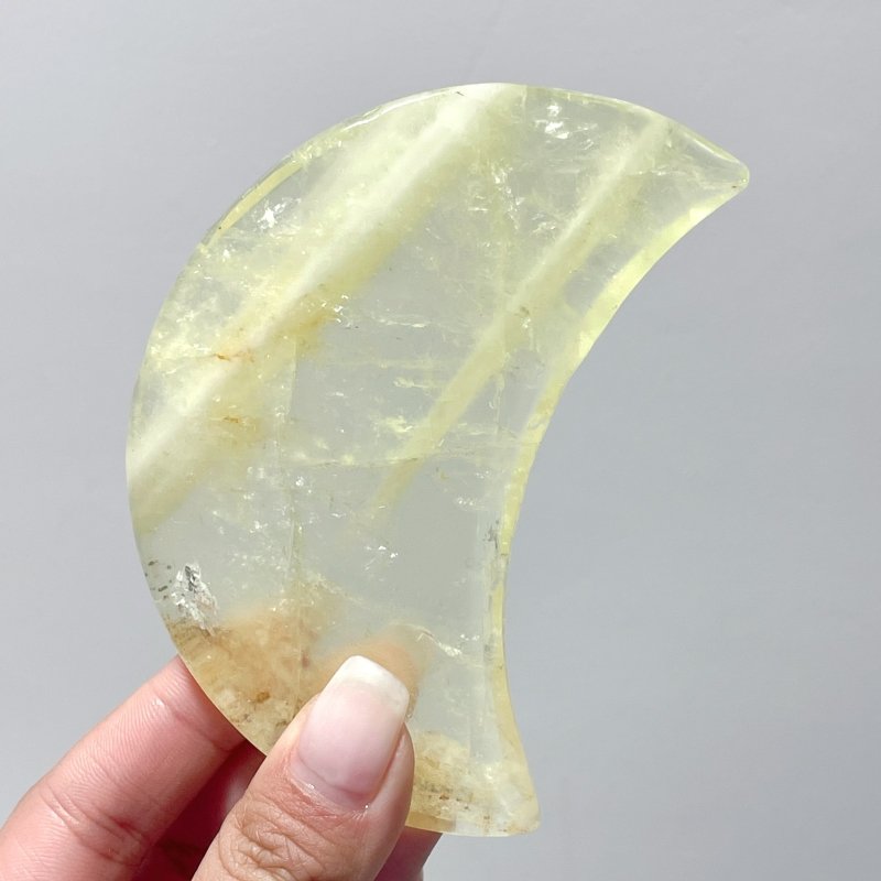 Light Yellow Citrine Moon Shape Wholesale - Wholesale Crystals