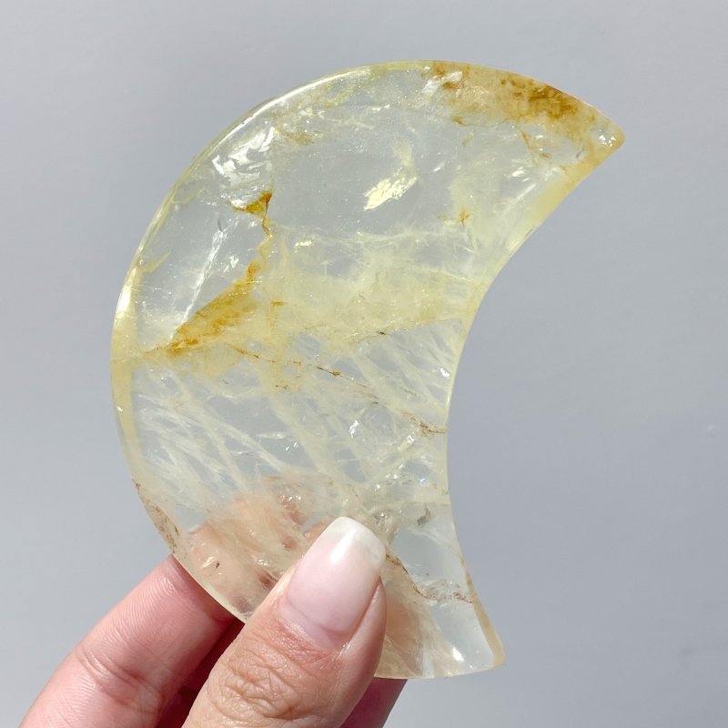 Light Yellow Citrine Moon Shape Wholesale - Wholesale Crystals