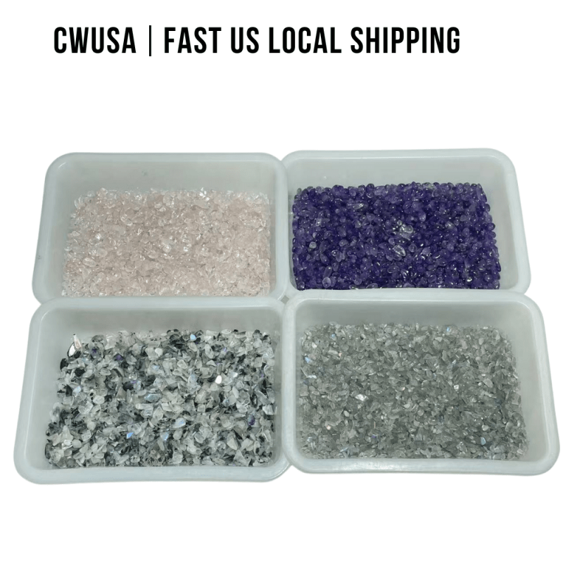 Local Stock - 4 Types Crystal Chips Wholesale Rose Quartz Moonstone Amethyst - Wholesale Crystals