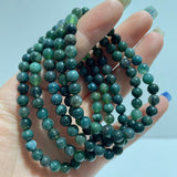 Local Stock - 6MM Green Moss Agate Bracelets Wholesale - Wholesale Crystals