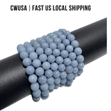 Local Stock - 8MM Angelite Stone Bracelets Wholesale - Wholesale Crystals