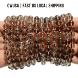 Local Stock - 8MM High Quality Light Color Smoky Quartz Bracelets Wholesale - Wholesale Crystals