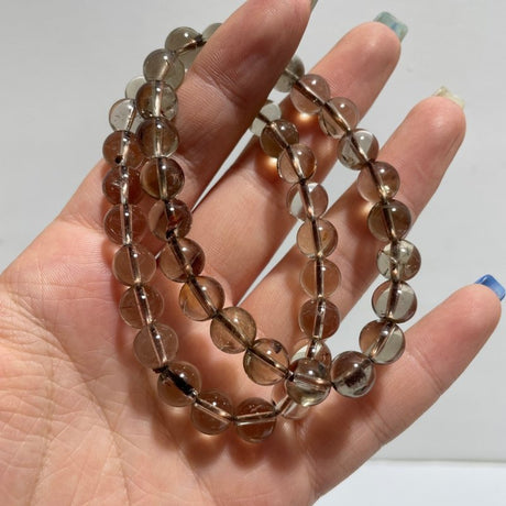 Local Stock - 8MM High Quality Light Color Smoky Quartz Bracelets Wholesale - Wholesale Crystals