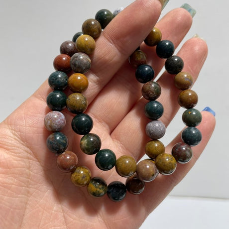 Local Stock - 8MM Ocean Jasper Bracelet Wholesale - Wholesale Crystals