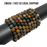 Local Stock - 8MM Ocean Jasper Bracelet Wholesale - Wholesale Crystals