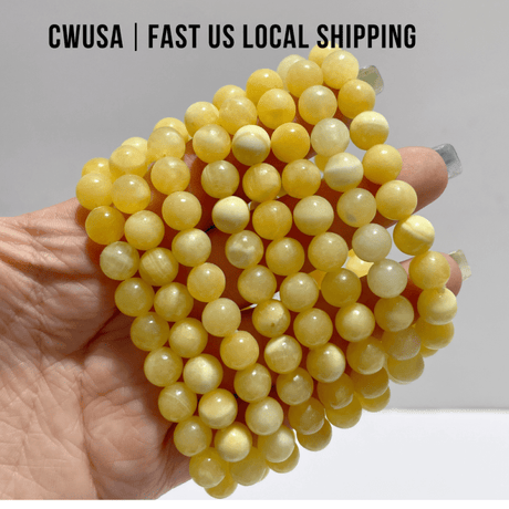Local Stock - 8MM Yellow Calcite Bracelets Wholesale - Wholesale Crystals