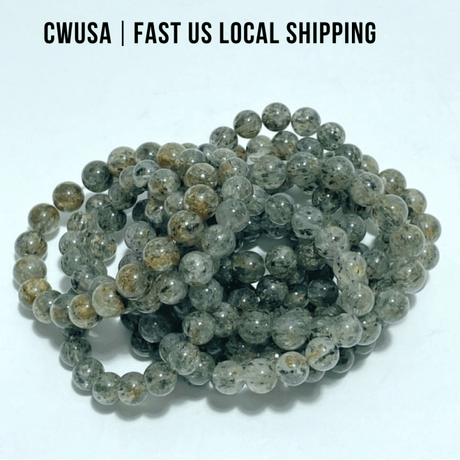 Local Stock - 9MM Garden Quartz Green Mica Bracelets Wholesale - Wholesale Crystals