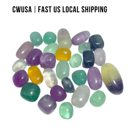 Local Stock - Colorful Fluorite Tumbled Stone Wholesale - Wholesale Crystals