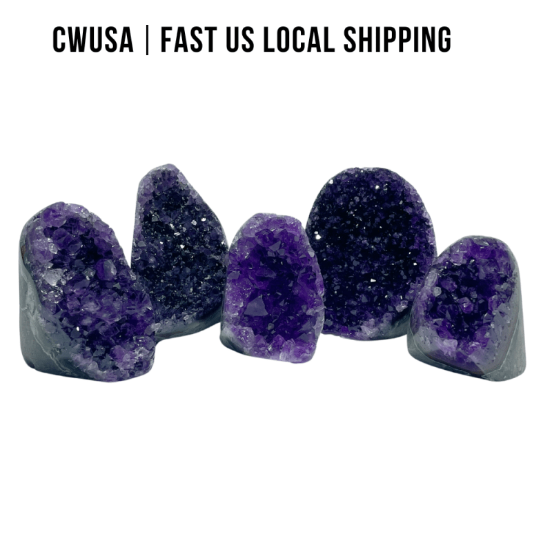 Local Stock - Deep Purple Amethyst Cluster Wholesale Bottom Cut - Wholesale Crystals