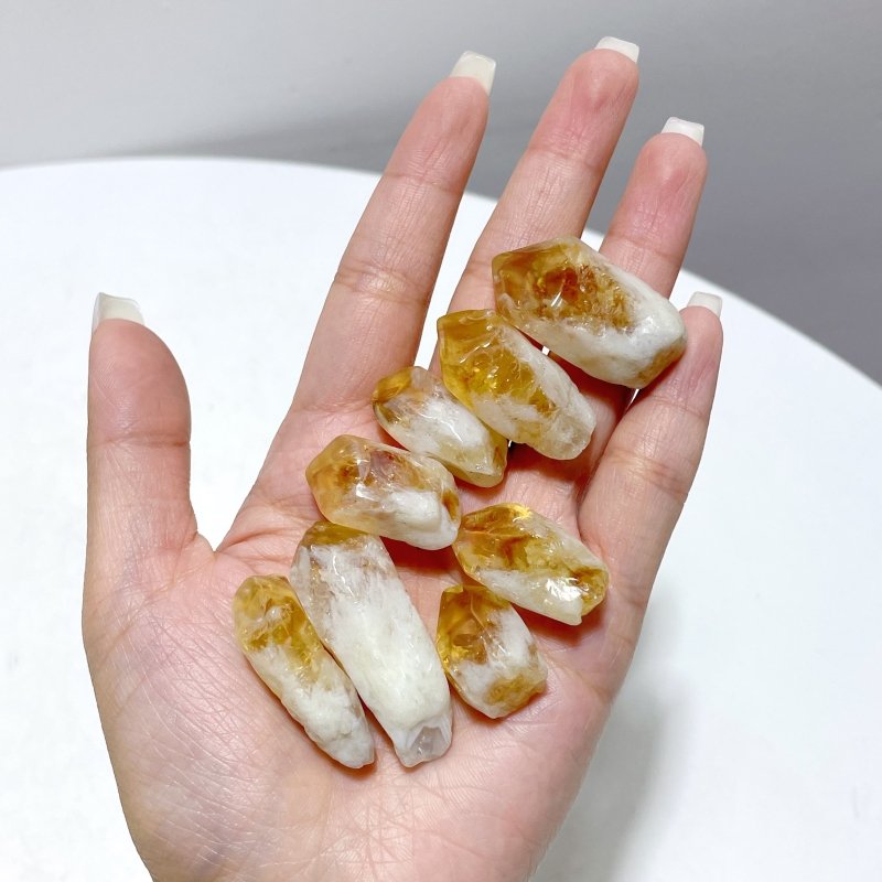 Machine Polished Heat Treatment Citrine Point Wholesale - Wholesale Crystals