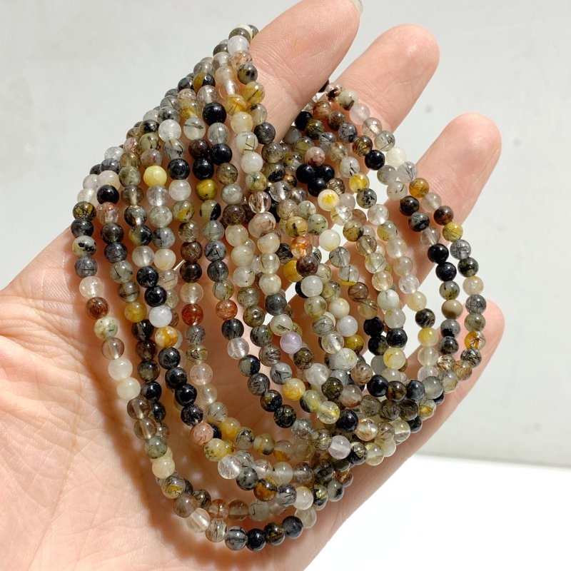 Mini Beads Multi-color Rutile Quartz Bracelets Wholesale -Wholesale Crystals