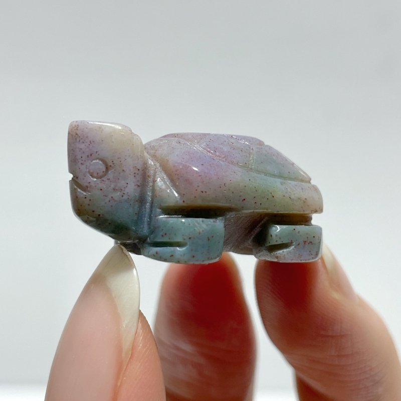 Mini Ocean Jasper Turtle Carving Wholesale - Wholesale Crystals