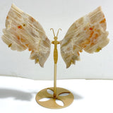 Moonstone Butterfly Wing Carving With Stand -Wholesale Crystals