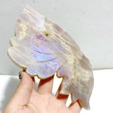 Moonstone Butterfly Wing Carving With Stand -Wholesale Crystals