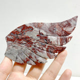 Morocco Agate Heart Wing Carving With Stand -Wholesale Crystals