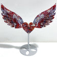Morocco Agate Heart Wing Carving With Stand -Wholesale Crystals