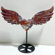 Morocco Agate Heart Wing Carving With Stand -Wholesale Crystals