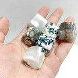 Moss Agate Cube Tumbled Wholesale -Wholesale Crystals
