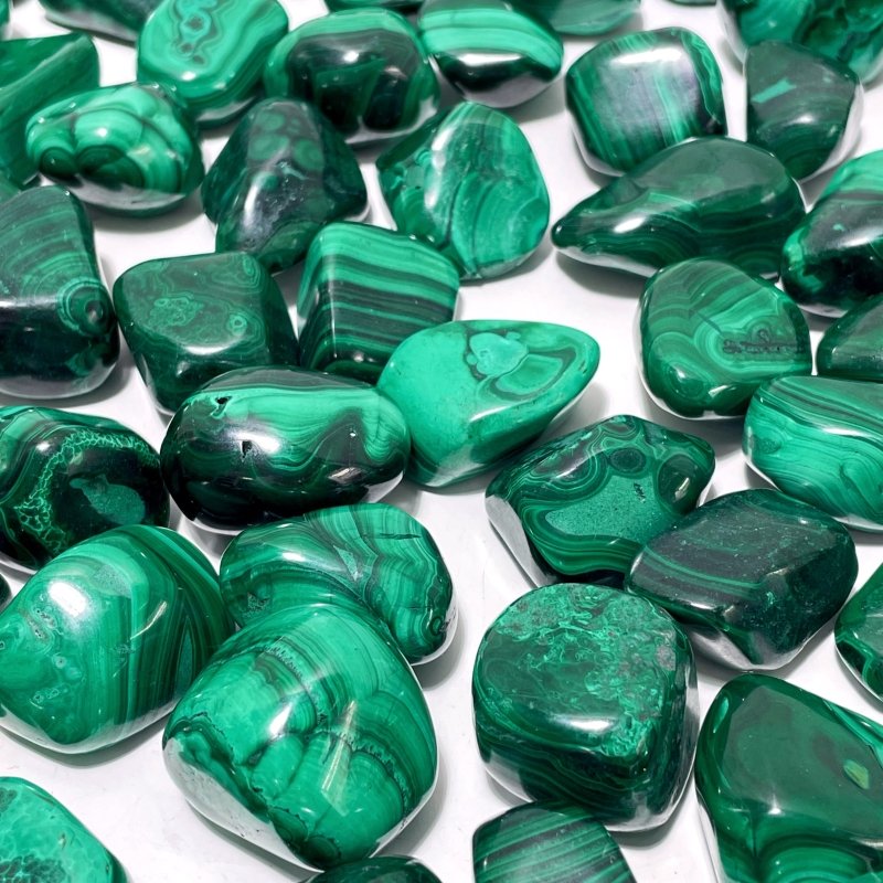 Natural Beautiful Malachite Tumbled Wholesale - Wholesale Crystals