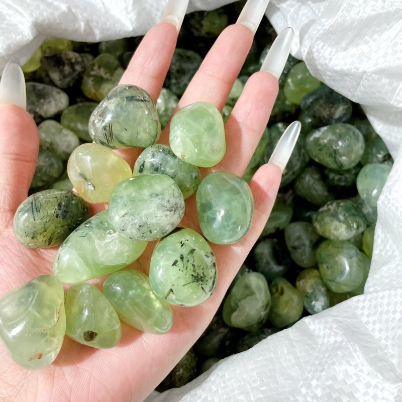 Natural Green Prehnite Tumbled Wholesale