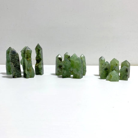 Natural Prehnite Tower One Side Raw Points Wholesale - Wholesale Crystals