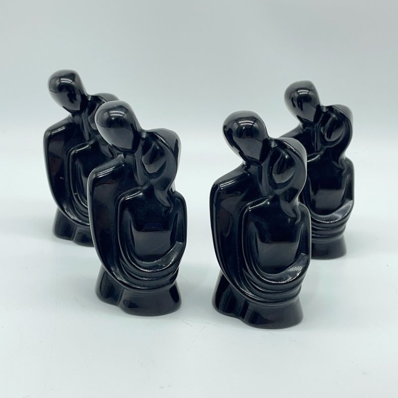 Obsidian Lovers Hugging Each Other Carving Wholesale -Wholesale Crystals